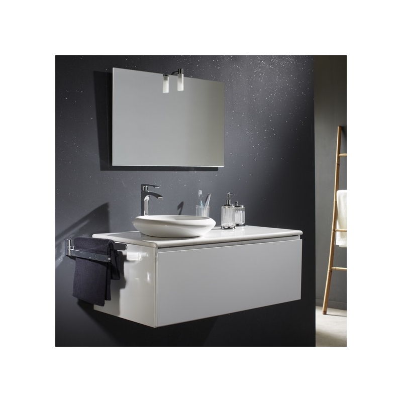 meuble blanc plan ceramique vasque ronde en ceramique