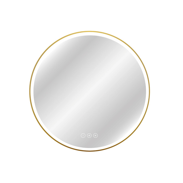 Miroir Salle de Bain Led Rond Doré - Ø60 CM - SOLAR