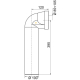 Manchon pipe WC longue coudée mâle D100 mm - 71060101