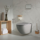 CUVETTE SUSPENDUE 54 CM GRIS MAT SANS BRIDE - CYRUS