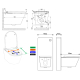 BATI CHASSE BLANC + CUVETTE LAVANTE ELECTRA