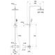 Colonne de douche thermostatique  Elle et Lui Thermo confort