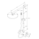 Colonne de douche effet inox NF