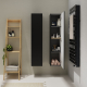 MEUBLE COLONNE 2P 1400 KARAIB V2 NOIR MAT