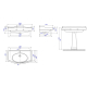 Lavabo colonne rétro 100x87 cm en céramique blanc