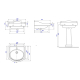 Lavabo colonne rétro 60x87 cm en céramique blanc