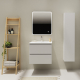Meuble salle de bain 60 cm - Plan vasque céramique - Blanc mat - A suspendre - Karaib 2