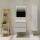 Meuble salle de bain 60 cm - Plan vasque céramique - Blanc mat - A suspendre - Karaib 2