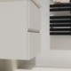 Meuble salle de bain 60 cm - Plan vasque céramique - Blanc mat - A suspendre - Karaib 2