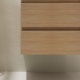 Meuble salle de bain 60 cm - Plan vasque céramique - Effet chêne sonoma - A suspendre - Karaib 2
