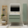 Meuble salle de bain 80 cm - Plan vasque céramique - Vert mat - A suspendre - Karaib 2