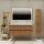 Meuble salle de bain 120 cm - Double vasque céramique - Effet bois strié - A suspendre - Karaib 2