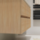 Meuble salle de bain 120 cm - Double vasque céramique - Effet chêne sonoma - A suspendre - Karaib 2