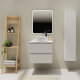Meuble salle de bain 60 cm pour vasque à poser - Blanc mat - A suspendre - Karaib 2