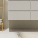 Meuble salle de bain 120 cm pour vasque à poser - Blanc mat - A suspendre - Karaib 2