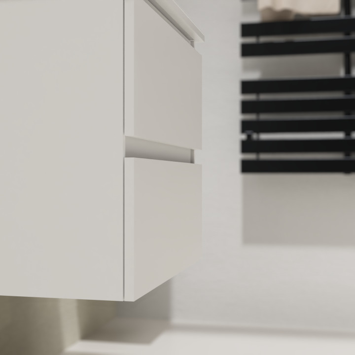 ENS. MEUBLE ET PLAN VASQUE KARAIB V2 700 BLANC MAT