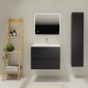 ENS. MEUBLE ET PLAN VASQUE KARAIB V2 700 NOIR MAT