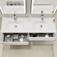 ENS. MEUBLE ET PLAN VASQUE KARAIB V2 1400 BLANC MAT