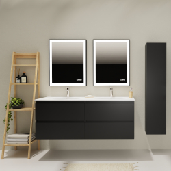 ENS. MEUBLE ET PLAN VASQUE KARAIB V2 1400 NOIR MAT