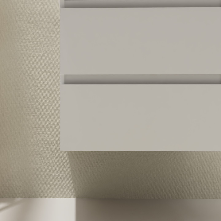 ENS. MEUBLE + PLAN NON PERCE KARAIB V2 700 BLANC MAT