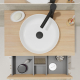 ENS. MEUBLE + PLAN NON PERCE KARAIB V2 700 CHENE SONOMA