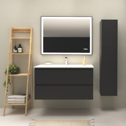 ENS. MEUBLE ET PLAN VASQUE KARAIB V2 1000 NOIR MAT