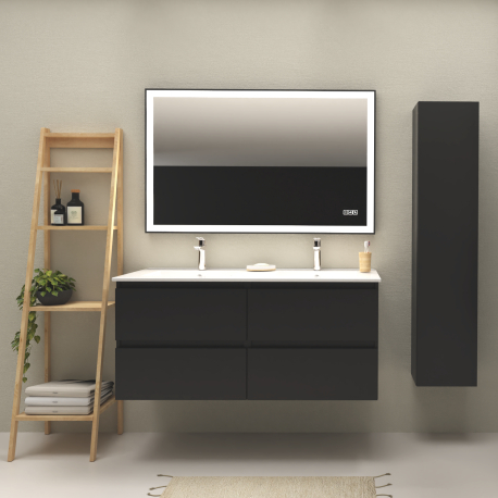 ENS. MEUBLE ET PLAN VASQUE KARAIB V2 1200 NOIR MAT