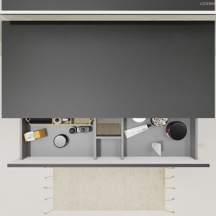 ENS. MEUBLE + PLAN NON PERCE KARAIB V2 1000 NOIR MAT
