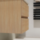 Meuble salle de bain 60 cm - Plan vasque céramique - Effet chêne sonoma - A suspendre - Karaib 2