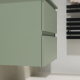 Meuble salle de bain 60 cm pour vasque à poser - Vert mat - A suspendre - Karaib 2