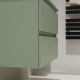 Meuble salle de bain 80 cm pour vasque à poser - Vert mat - A suspendre - Karaib 2