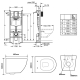 Pack WC suspendu gain de place bâti universel Grohe rapid sl project + cuvette suspendue sans bride blanc brillant Turbi