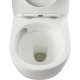 Pack WC suspendu gain de place bâti mural verre blanc + cuvette sans bride Turbi