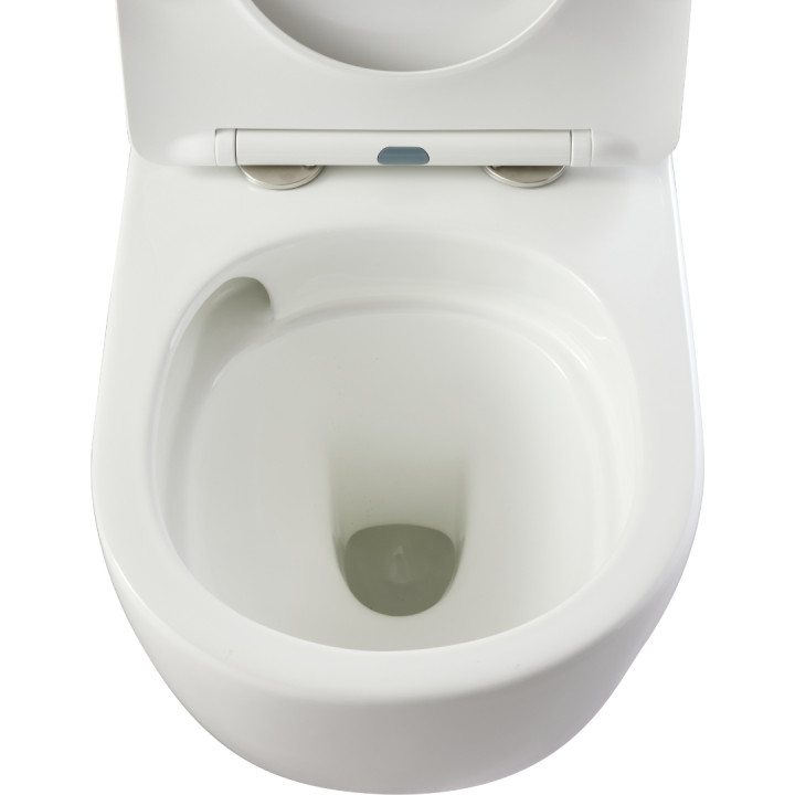 Pack WC suspendu gain de place bâti mural verre noir + cuvette sans bride Turbi