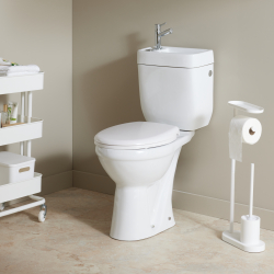 Pack wc surélevé sortie verticale avec lave mains