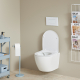Pack WC suspendu gain de place bâti universel Ero + cuvette sans bride blanc brillant Turbi