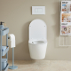 Pack WC suspendu gain de place bâti universel Ero + cuvette sans bride blanc brillant Turbi