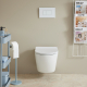 Pack WC suspendu gain de place bâti universel Ero + cuvette sans bride blanc brillant Turbi