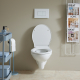 Pack WC suspendu bâti universel avec cuvette suspendue sans bride semi-carénée