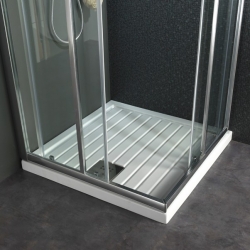 Receveur de douche à poser large rainuré 90X90 en gré