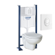 BATI CHASSE GROHE + PLAQUE BLANCHE + ERINA