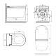 Cuvette lavante suspendue – WC japonais sans bride - tesa