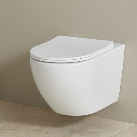 CUVETTE SUSPENDUE 54 CM BLC MAT SANS BRIDE - CYRUS