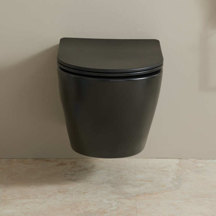 CUVETTE SUSPENDUE 54 CM NOIR MAT SANS BRIDE - CYRUS