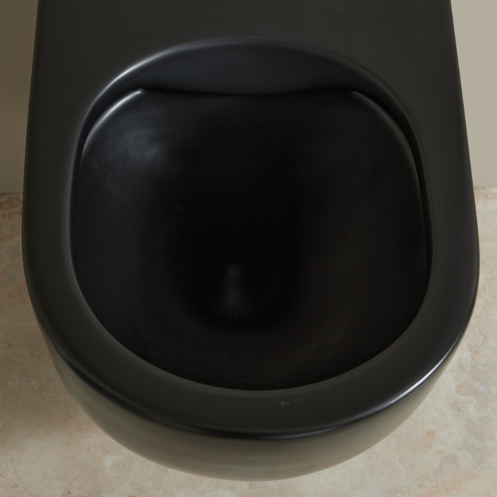 CUVETTE SUSPENDUE 54 CM NOIR MAT SANS BRIDE - CYRUS