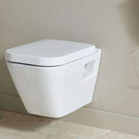 Cuvette suspendue en porcelaine blanche