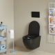 BATI HERO UNIVERSEL + CUVETTE CYRUS NOIR MAT + PLAQUE KLAROS NOIR