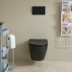 BATI HERO UNIVERSEL + CUVETTE CYRUS NOIR MAT + PLAQUE KLAROS NOIR
