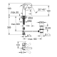 Mitigeur lavabo vasque avec bonde H 19.3 cm Supersteel mat - Essence - 23462DC1 - taille M - Grohe