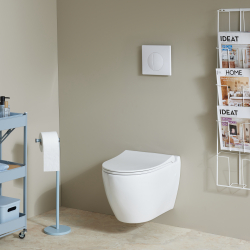 Pack WC suspendu bati siamp universel + cuvette avec bride unix